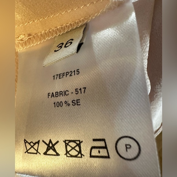 WOMEN’S V NECK CACHAREL PARIS 100% SILK TIMELESS PINK TOP SIZE 36 Europe - Picture 6 of 7